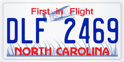 NC license plate DLF2469