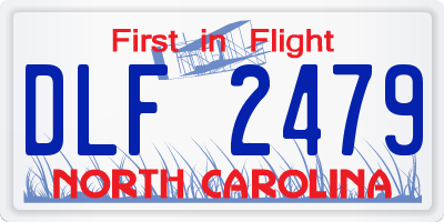 NC license plate DLF2479