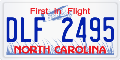 NC license plate DLF2495
