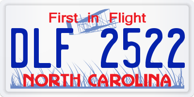 NC license plate DLF2522