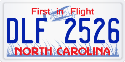 NC license plate DLF2526