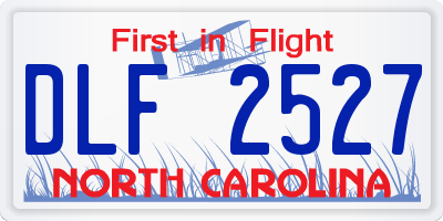 NC license plate DLF2527