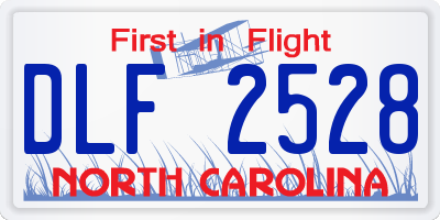 NC license plate DLF2528