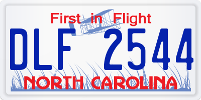 NC license plate DLF2544