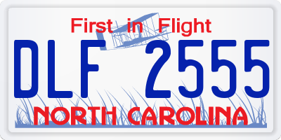 NC license plate DLF2555