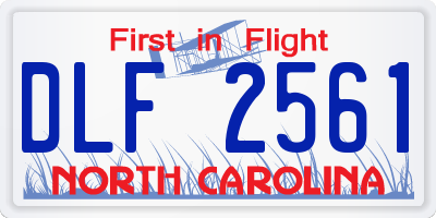 NC license plate DLF2561