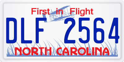 NC license plate DLF2564