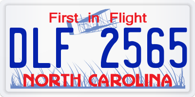 NC license plate DLF2565