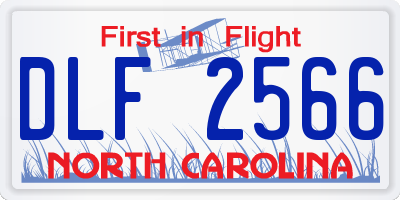 NC license plate DLF2566