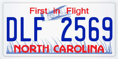 NC license plate DLF2569
