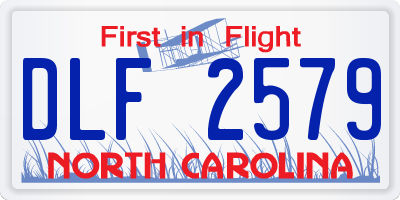 NC license plate DLF2579
