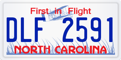 NC license plate DLF2591