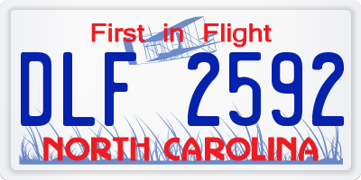 NC license plate DLF2592