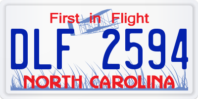 NC license plate DLF2594