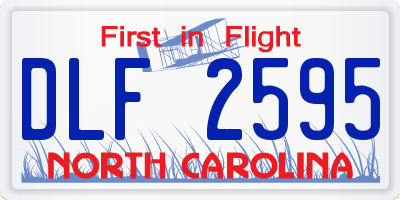 NC license plate DLF2595