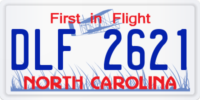 NC license plate DLF2621