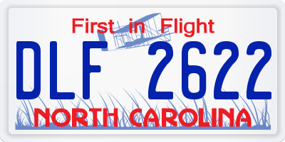 NC license plate DLF2622