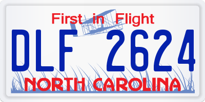 NC license plate DLF2624