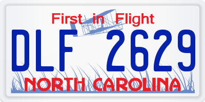 NC license plate DLF2629