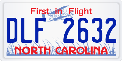NC license plate DLF2632