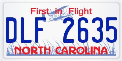 NC license plate DLF2635