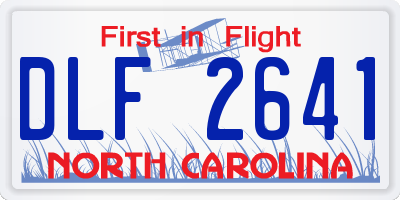 NC license plate DLF2641