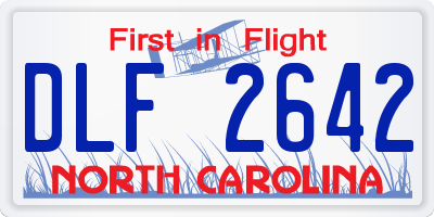 NC license plate DLF2642