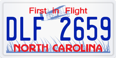 NC license plate DLF2659
