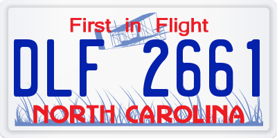 NC license plate DLF2661