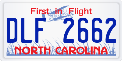 NC license plate DLF2662