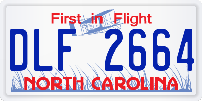 NC license plate DLF2664