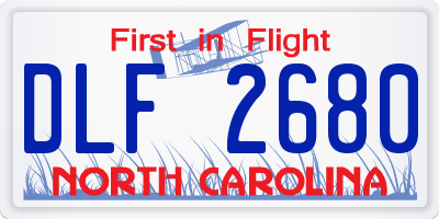 NC license plate DLF2680