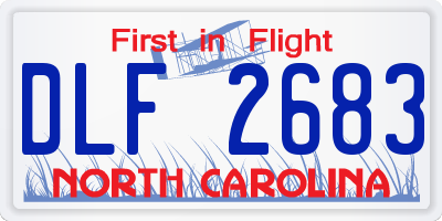 NC license plate DLF2683