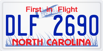 NC license plate DLF2690