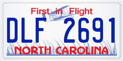 NC license plate DLF2691