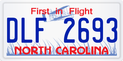 NC license plate DLF2693