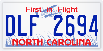 NC license plate DLF2694