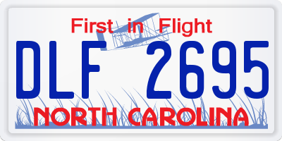 NC license plate DLF2695