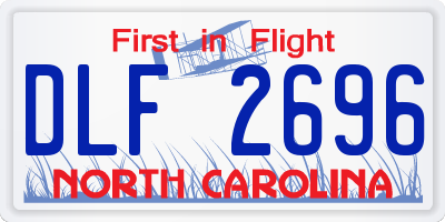 NC license plate DLF2696
