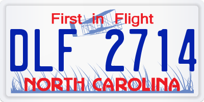 NC license plate DLF2714