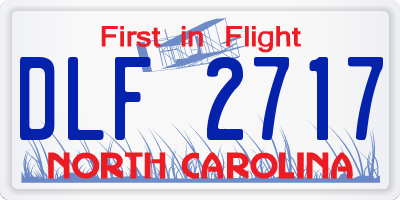 NC license plate DLF2717