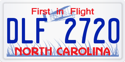 NC license plate DLF2720