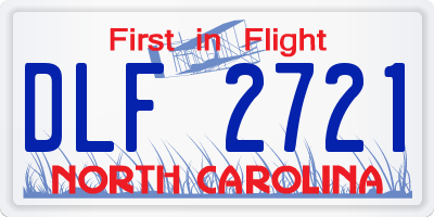 NC license plate DLF2721