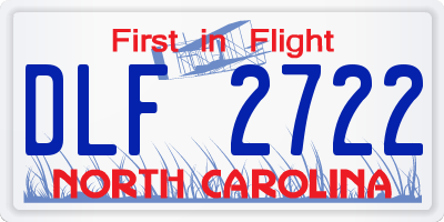 NC license plate DLF2722