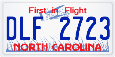 NC license plate DLF2723