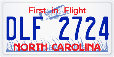 NC license plate DLF2724