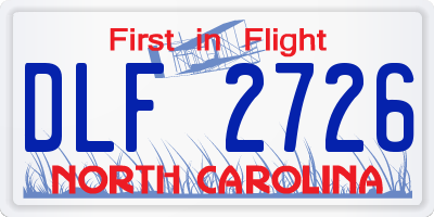 NC license plate DLF2726