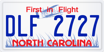 NC license plate DLF2727
