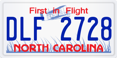 NC license plate DLF2728