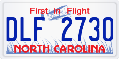 NC license plate DLF2730